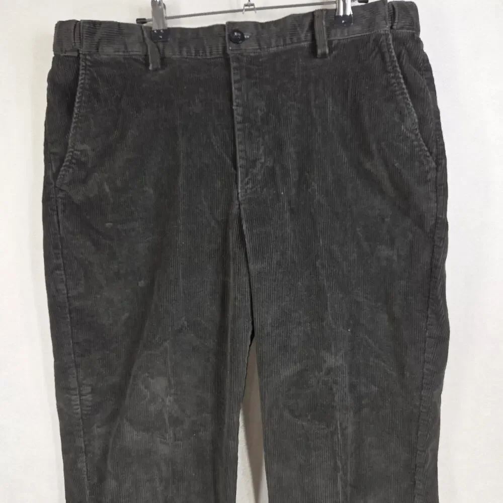 Lot of 2 LL Bean Pants Mens 36x32 Brown Classic Fit Denim Casual Preppy Cotton